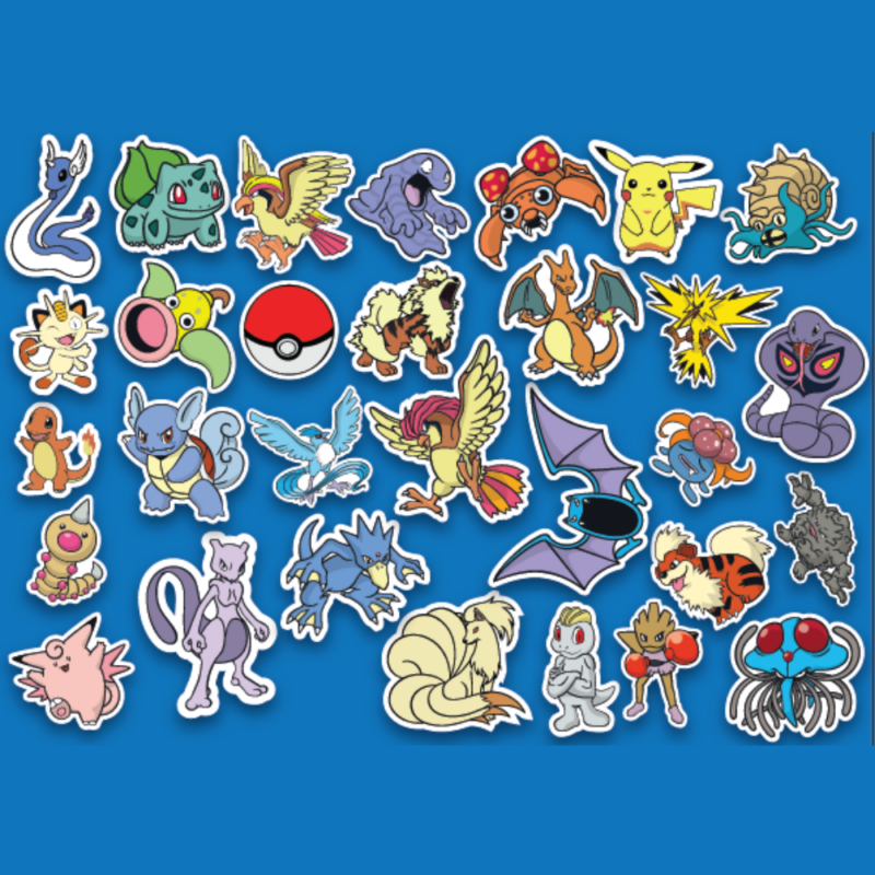 Pokemon Sticker Pack 100 Pcs