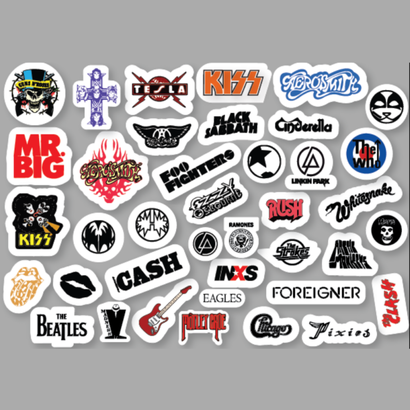 Rock Band Sticker Pack 100 Pcs