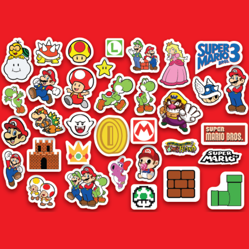 Super Mario Sticker Pack 100 Pcs