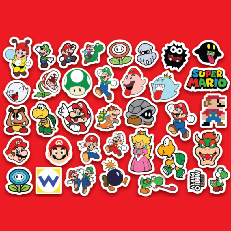 Super Mario Sticker Pack 100 Pcs