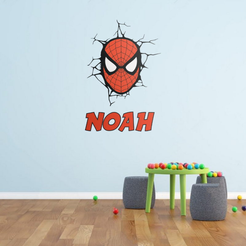 Personalised Vinyl Spiderman Wall Decal Sticker