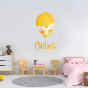 Personalised Vinyl Baby chick Wall Decal Sticker