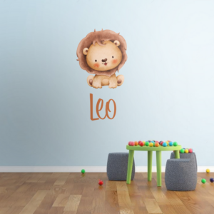 Personalised Vinyl Baby lion Wall Decal Sticker