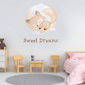 Vinyl Sleeping fox Wall Decal Sticker