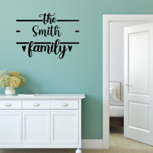 Family Name Vinyl Decal Wall Sticker