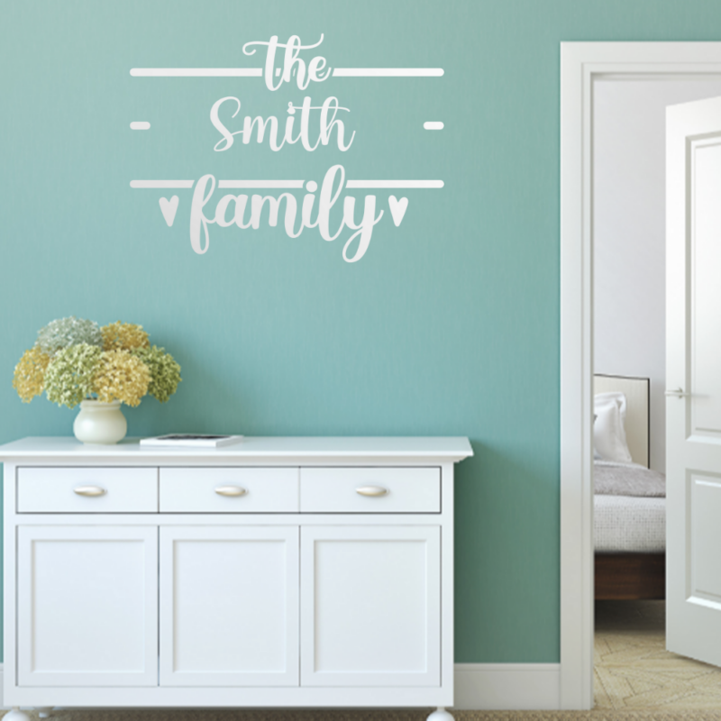 Family Name Vinyl Decal Wall Sticker