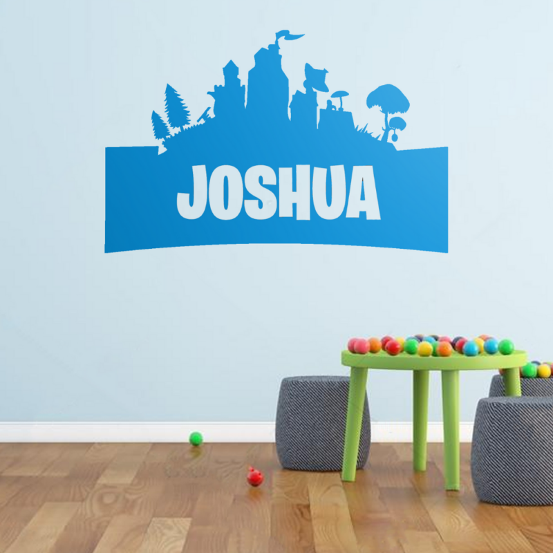 Fornite Logo Name Vinyl Wall Decal Sticker