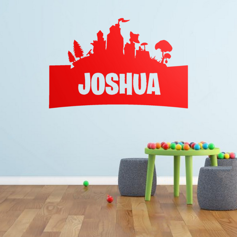 Fornite Logo Name Vinyl Wall Decal Sticker