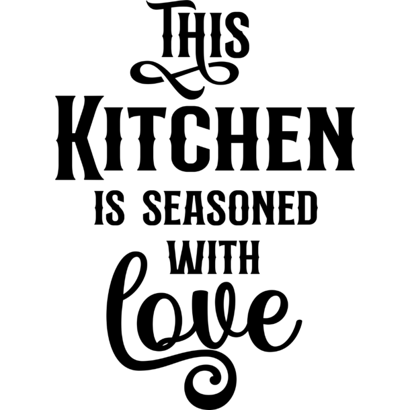 This Kitchen Is Seasoned With Love Vinyl Decal Wall Sticker