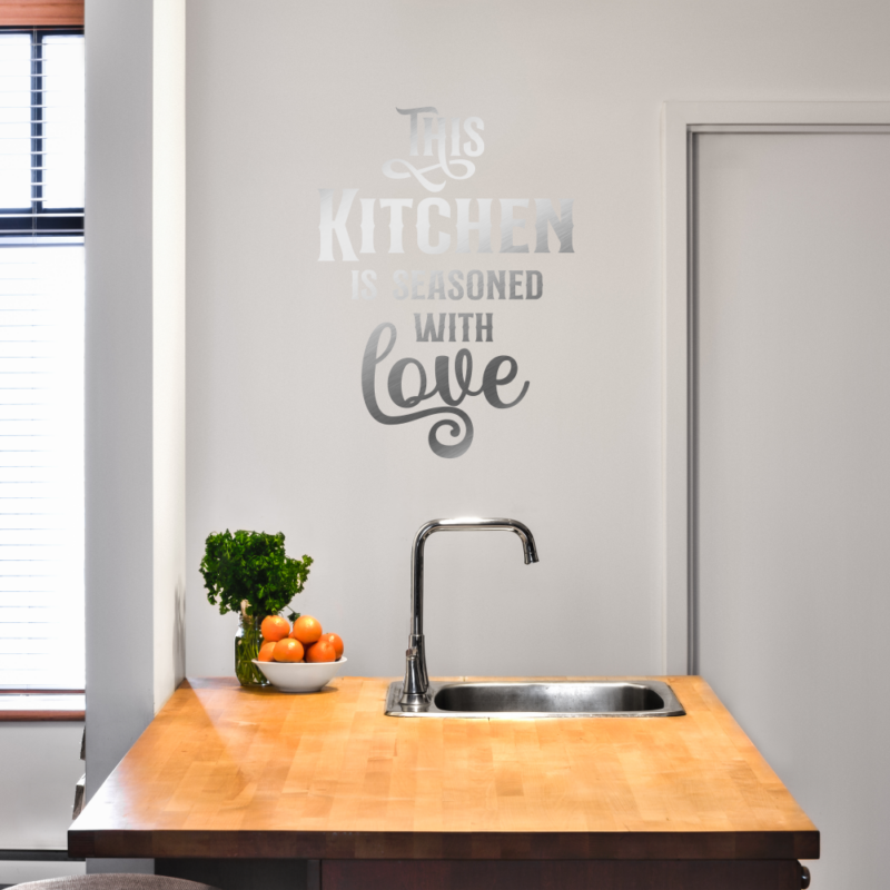 This Kitchen Is Seasoned With Love Vinyl Decal Wall Sticker