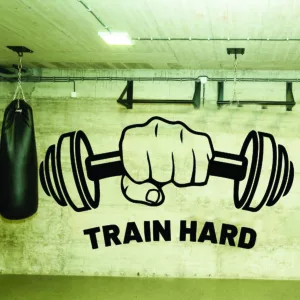 Train Hard Vinyl Decal Wall Sticker