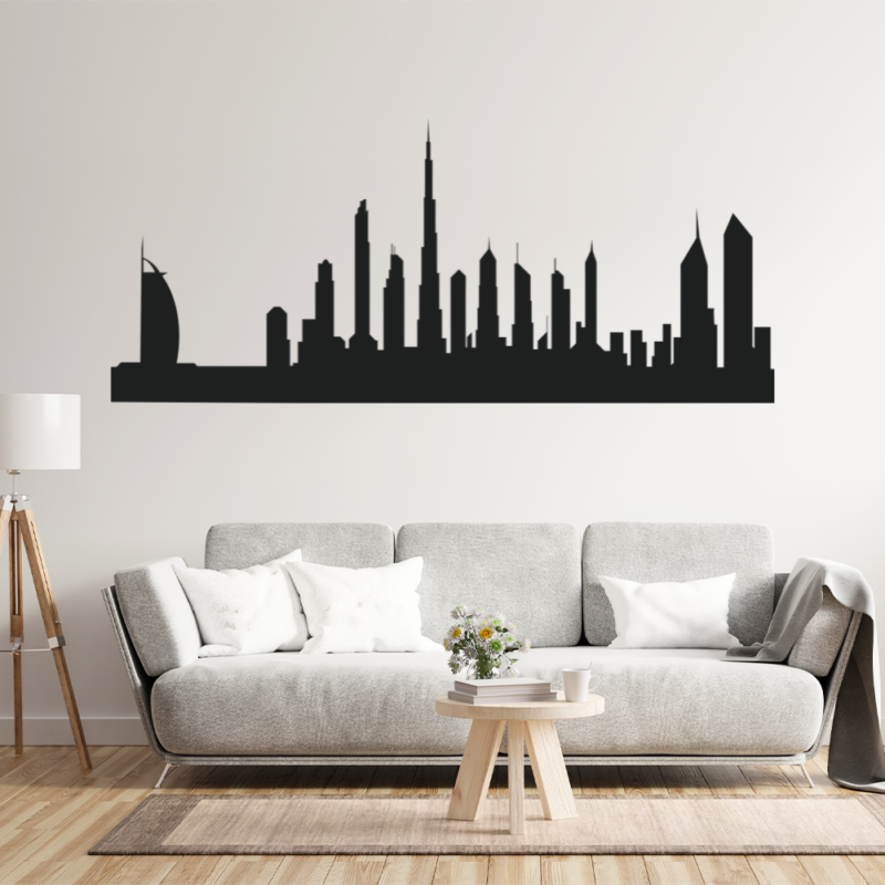 Dubai City Skyline Wall Art Vinyl Decal