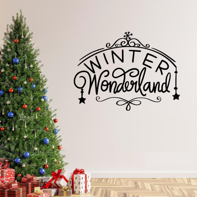 Winter Wonderland Vinyl Decal Stickers - Black