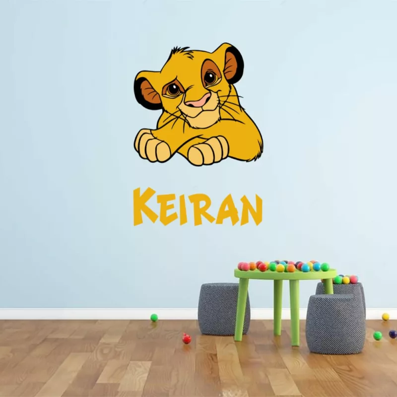 Lion King Personalised Simba Kids Wall Decal