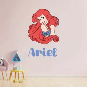 Princess Ariel Personalised Kids Wall Decal