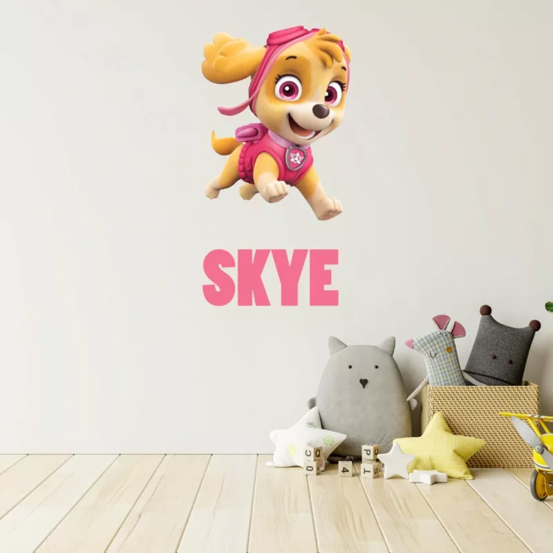 Skye Personalised Paw Patrol Kids Wall Decal