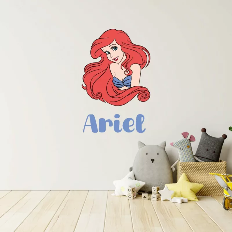 Princess Ariel Personalised Kids Wall Decal