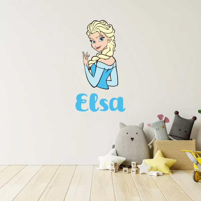 Princess Elsa Personalised Kids Wall Decal