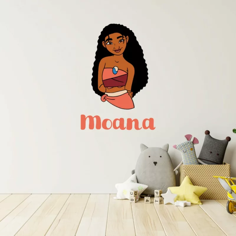 Princess Moana Personalised Kids Wall Decal