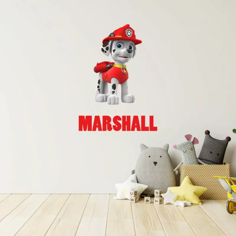 Marshall Personalised Paw Patrol Kids Wall Decal